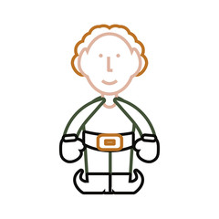 christmas elf vector  illustration