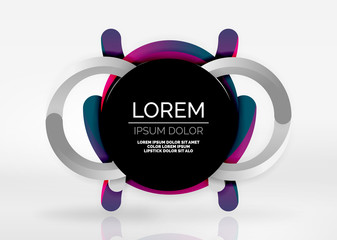 Modern 3d ring vector abstract background