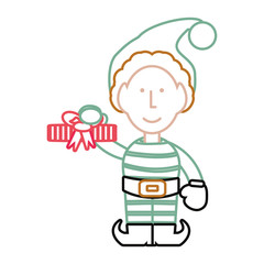 christmas elf vector  illustration