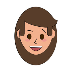 Fototapeta premium woman smiling icon image vector illustration design 