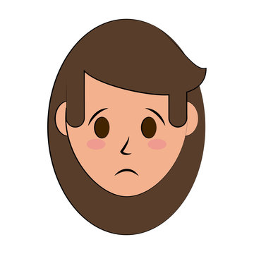 woman sad icon image vector illustration design 