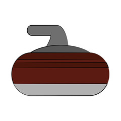 curling stone winter sport icon image vector illustration design 