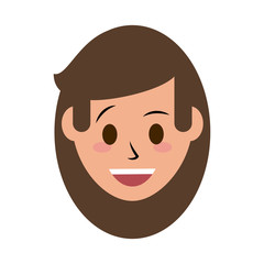 woman smiling icon image vector illustration design 