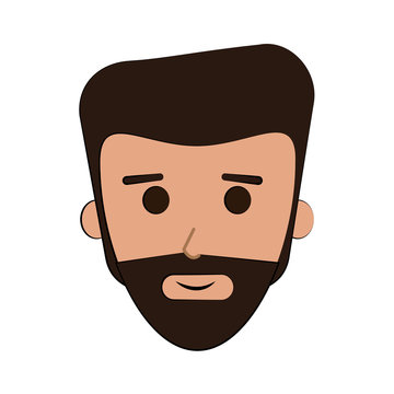 man with beard  happy head icon image vector illustration design 