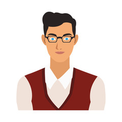 businessman handsome portrait icon image vector illustration design 