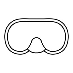 snorkel googles diving isolated icon
