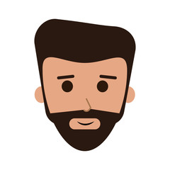 man with beard  happy head icon image vector illustration design 