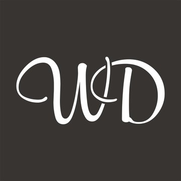 wd logo letter design template vector