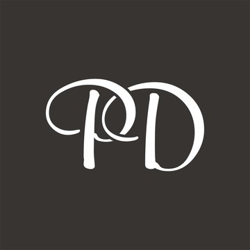PD logo letter design template vector