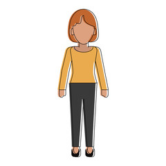 woman full body avatar icon image vector illustration design 