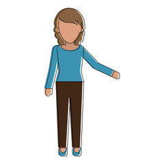 woman full body avatar icon image vector illustration design 