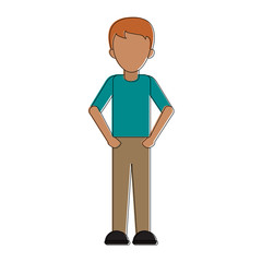 man full body avatar icon image vector illustration design 