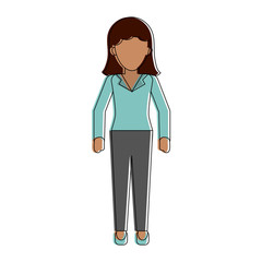 woman full body avatar icon image vector illustration design 