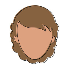 woman with medium length hair avatar head icon image vector illustration design 