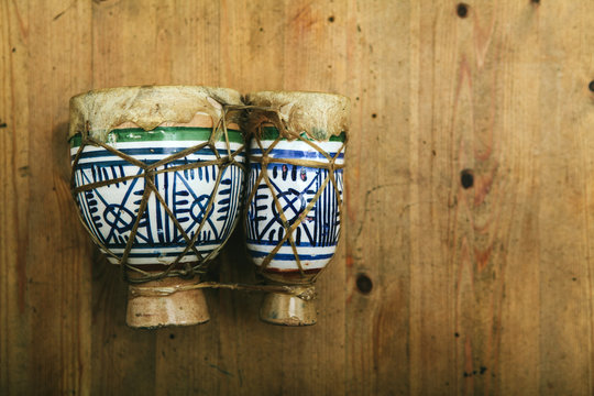 Traditional Moroccan tambourine