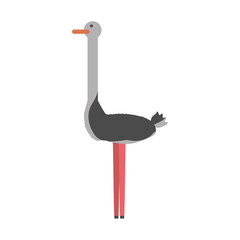 cartoon ostrich icon