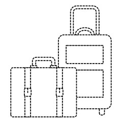 suitcase travel isolated icon