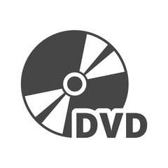 Black dvd icon isolated on white  - obrazy, fototapety, plakaty