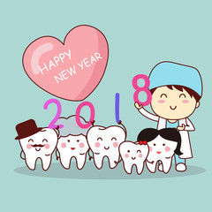 tooth with new year
