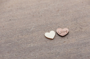 Obraz premium wooden hearts showing love