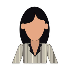 business woman avatar portrait icon image vector illustration design 