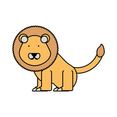 Obraz premium cartoon lion icon