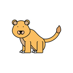 cartoon lioness icon