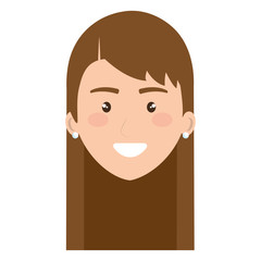 beautiful woman head avatar character