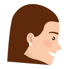 beautiful woman head avatar character