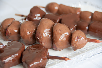 chocolate covered fruit sticks