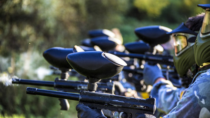 Paintball team shooting © Marcin