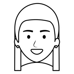 beautiful woman head avatar character