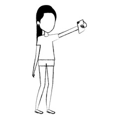 woman taking a selfie