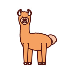 cartoon alpaca icon