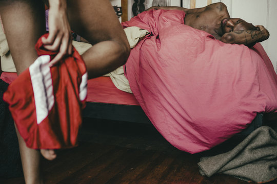 Intimate Scene Between Two Gay Lovers in the Bedroom