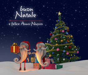 Santa Claus wish us a very Merry Christmas 