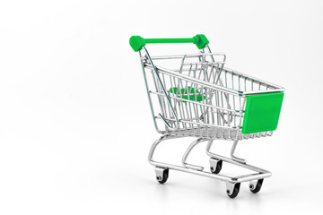 Small metal shopping cart