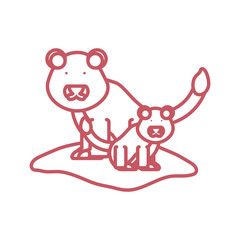 cartoon lioness icon