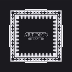 Vintage retro border and frame in Art Deco style. Template for your design. Vector illustration eps10