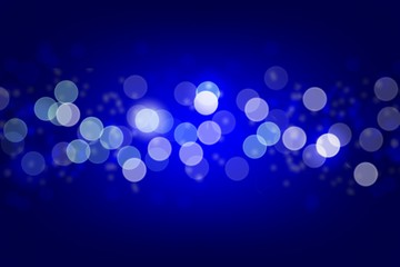 Abstract dark blue bokeh light background.