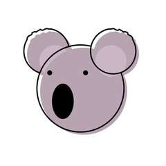 cartoon koala icon over white background vector illustration
