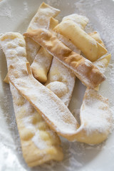 italian frappe with icing sugar