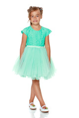 Fototapeta premium Fashionable little girl in a dress