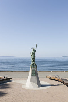 Statue of Liberty replica at Seattle's Alki Beach