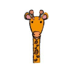 cartoon giraffe icon