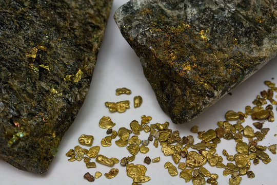 High-Grade Gold Ore and California Placer Gold Nuggets - USA
