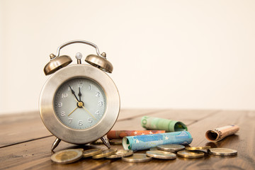 time is money clock with euro