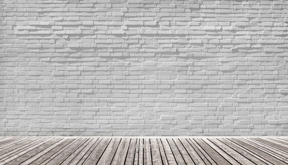 white brick wall background room