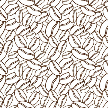 Seamless pattern of coffee. Vector illustration