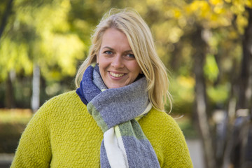 portret of the natural beautiful women in autumn © Uldis